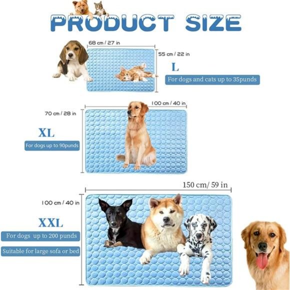 Summer Cooling Mat & Sleeping Pad- Water Absorption Top, Waterproof Bottom - Picture 3 of 5